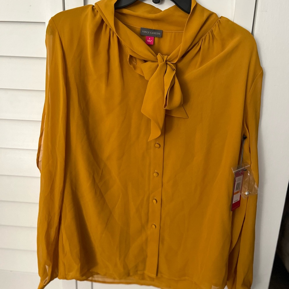 Vince Camuto Mustard Yellow Women's Top